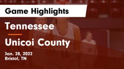 Tennessee  vs Unicoi County  Game Highlights - Jan. 28, 2022