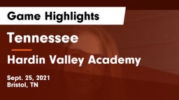 Tennessee  vs Hardin Valley Academy Game Highlights - Sept. 25, 2021