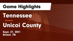 Tennessee  vs Unicoi County  Game Highlights - Sept. 27, 2021