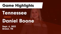 Tennessee  vs Daniel Boone Game Highlights - Sept. 6, 2022