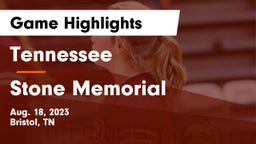 Tennessee  vs Stone Memorial  Game Highlights - Aug. 18, 2023