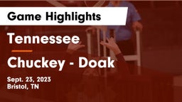 Tennessee  vs Chuckey - Doak  Game Highlights - Sept. 23, 2023