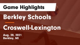 Berkley Schools vs Croswell-Lexington  Game Highlights - Aug. 28, 2021
