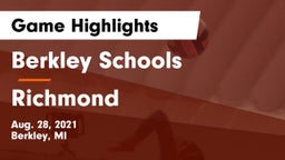 Berkley Schools vs Richmond  Game Highlights - Aug. 28, 2021