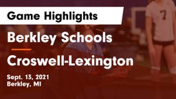 Berkley Schools vs Croswell-Lexington  Game Highlights - Sept. 13, 2021