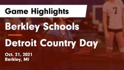 Berkley Schools vs Detroit Country Day  Game Highlights - Oct. 21, 2021
