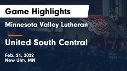 Minnesota Valley Lutheran  vs United South Central  Game Highlights - Feb. 21, 2022