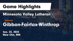 Minnesota Valley Lutheran  vs Gibbon-Fairfax-Winthrop  Game Highlights - Jan. 23, 2023