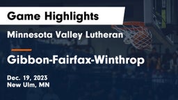 Minnesota Valley Lutheran  vs Gibbon-Fairfax-Winthrop  Game Highlights - Dec. 19, 2023