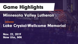 Minnesota Valley Lutheran  vs Lake Crystal-Wellcome Memorial  Game Highlights - Nov. 22, 2019