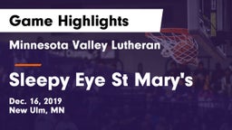 Minnesota Valley Lutheran  vs Sleepy Eye St Mary's Game Highlights - Dec. 16, 2019