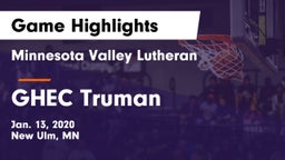 Minnesota Valley Lutheran  vs GHEC Truman Game Highlights - Jan. 13, 2020