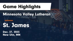 Minnesota Valley Lutheran  vs St. James  Game Highlights - Dec. 27, 2023