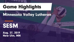 Minnesota Valley Lutheran  vs SESM Game Highlights - Aug. 27, 2019