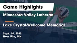 Minnesota Valley Lutheran  vs Lake Crystal-Wellcome Memorial  Game Highlights - Sept. 16, 2019