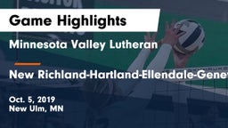 Minnesota Valley Lutheran  vs New Richland-Hartland-Ellendale-Geneva  Game Highlights - Oct. 5, 2019
