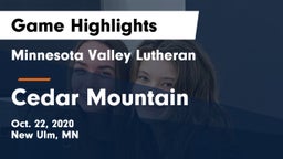 Minnesota Valley Lutheran  vs Cedar Mountain Game Highlights - Oct. 22, 2020