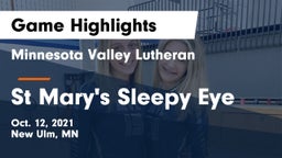 Minnesota Valley Lutheran  vs St Mary's Sleepy Eye Game Highlights - Oct. 12, 2021