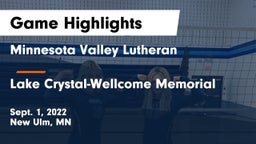 Minnesota Valley Lutheran  vs Lake Crystal-Wellcome Memorial  Game Highlights - Sept. 1, 2022