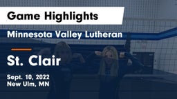Minnesota Valley Lutheran  vs St. Clair  Game Highlights - Sept. 10, 2022