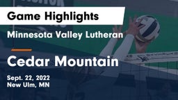 Minnesota Valley Lutheran  vs Cedar Mountain Game Highlights - Sept. 22, 2022