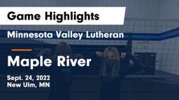 Minnesota Valley Lutheran  vs Maple River  Game Highlights - Sept. 24, 2022