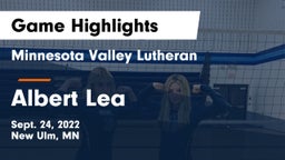 Minnesota Valley Lutheran  vs Albert Lea  Game Highlights - Sept. 24, 2022