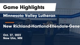 Minnesota Valley Lutheran  vs New Richland-Hartland-Ellendale-Geneva  Game Highlights - Oct. 27, 2022