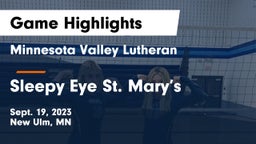 Minnesota Valley Lutheran  vs Sleepy Eye St. Mary’s Game Highlights - Sept. 19, 2023