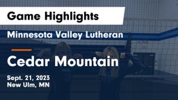 Minnesota Valley Lutheran  vs Cedar Mountain Game Highlights - Sept. 21, 2023