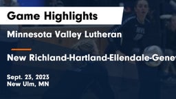 Minnesota Valley Lutheran  vs New Richland-Hartland-Ellendale-Geneva  Game Highlights - Sept. 23, 2023