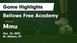Bellows Free Academy  vs Mmu Game Highlights - Oct. 18, 2022