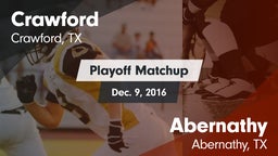 Matchup: Crawford  vs. Abernathy  2016