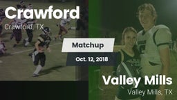 Matchup: Crawford  vs. Valley Mills  2018