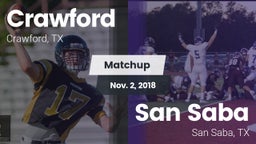 Matchup: Crawford  vs. San Saba  2018