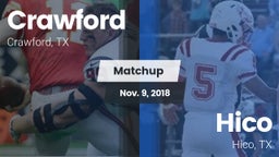Matchup: Crawford  vs. Hico  2018