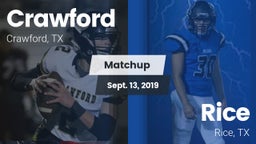 Matchup: Crawford  vs. Rice  2019
