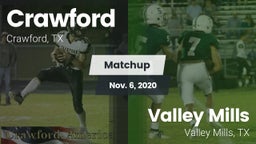 Matchup: Crawford  vs. Valley Mills  2020