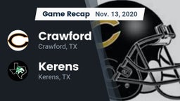 Recap: Crawford  vs. Kerens  2020