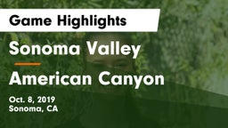 Sonoma Valley  vs American Canyon  Game Highlights - Oct. 8, 2019