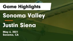 Sonoma Valley  vs Justin Siena Game Highlights - May 6, 2021