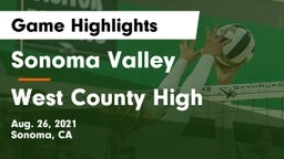 Sonoma Valley  vs West County High Game Highlights - Aug. 26, 2021