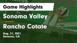 Sonoma Valley  vs Rancho Cotate Game Highlights - Aug. 31, 2021