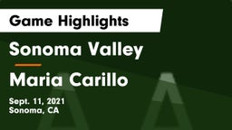 Sonoma Valley  vs Maria Carillo  Game Highlights - Sept. 11, 2021