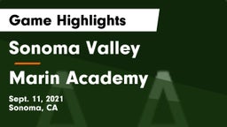 Sonoma Valley  vs Marin Academy Game Highlights - Sept. 11, 2021