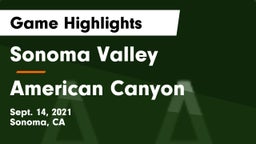 Sonoma Valley  vs American Canyon  Game Highlights - Sept. 14, 2021