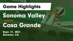 Sonoma Valley  vs Casa Grande  Game Highlights - Sept. 21, 2021