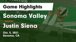 Sonoma Valley  vs Justin Siena  Game Highlights - Oct. 5, 2021