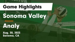Sonoma Valley  vs Analy Game Highlights - Aug. 30, 2023