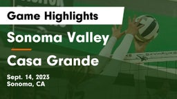 Sonoma Valley  vs Casa Grande  Game Highlights - Sept. 14, 2023